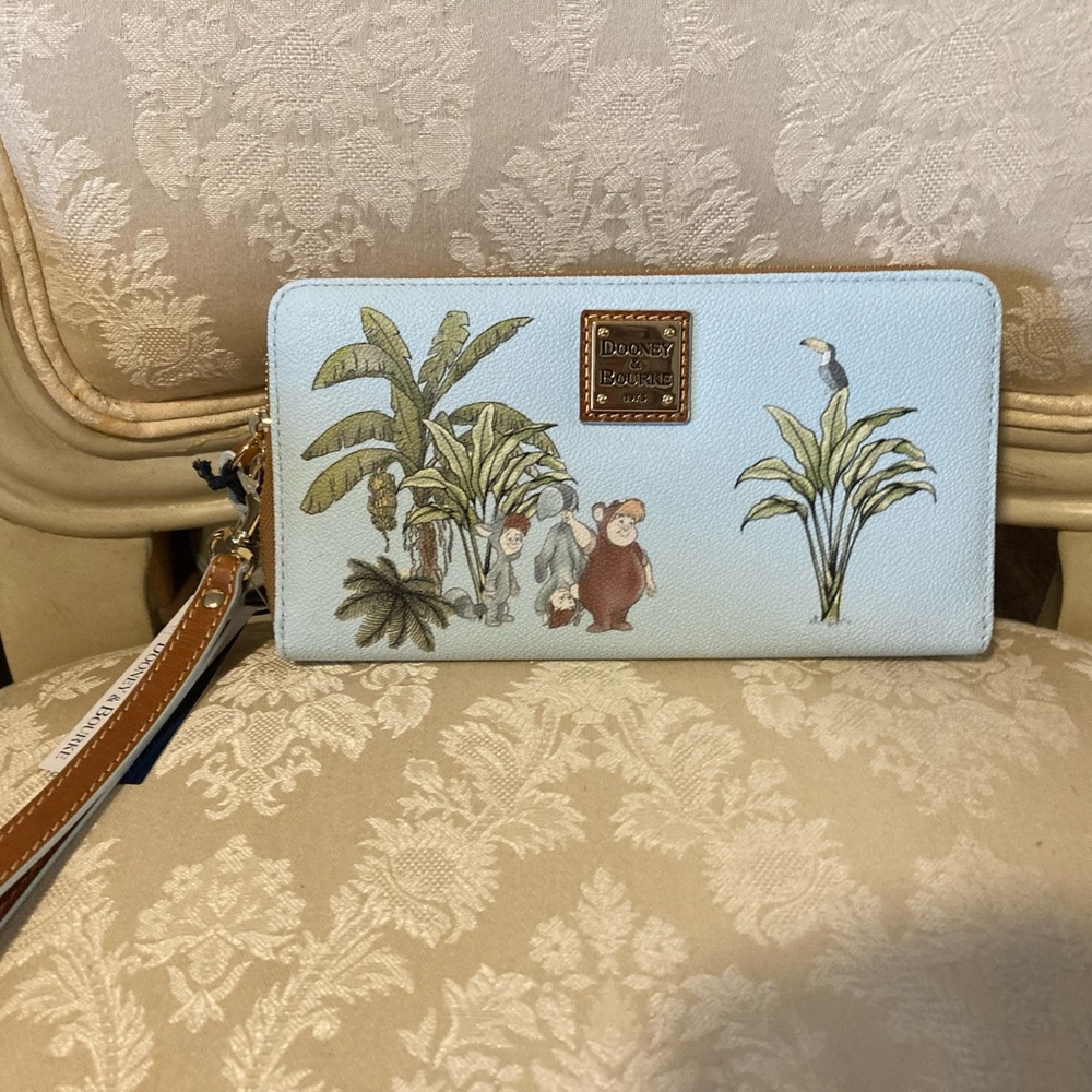 Dooney and Bourke Disney Leather Light Blue Wristlet Wallet - Picture 3 of 9